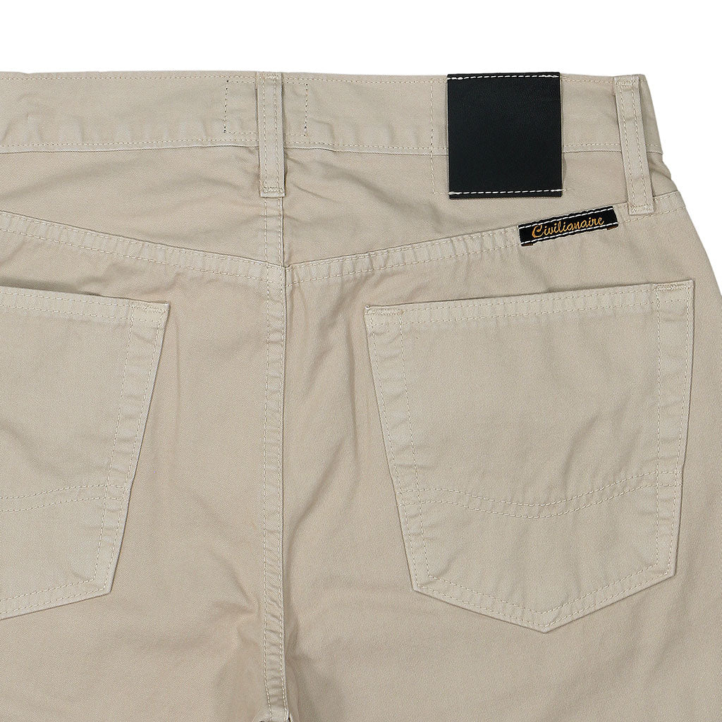 5-Pocket Slim Fit Twill Pants - Ash