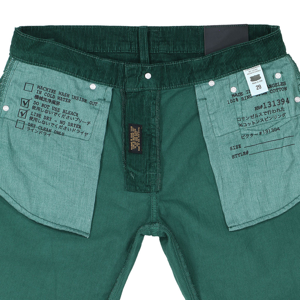 5-Pocket Slim Fit Corduroy Pants - Pioneer Green