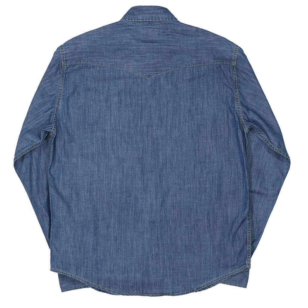 Long Sleeve 2-Pocket Western Shirt 6.5 oz. Chambray - Medium Vintage