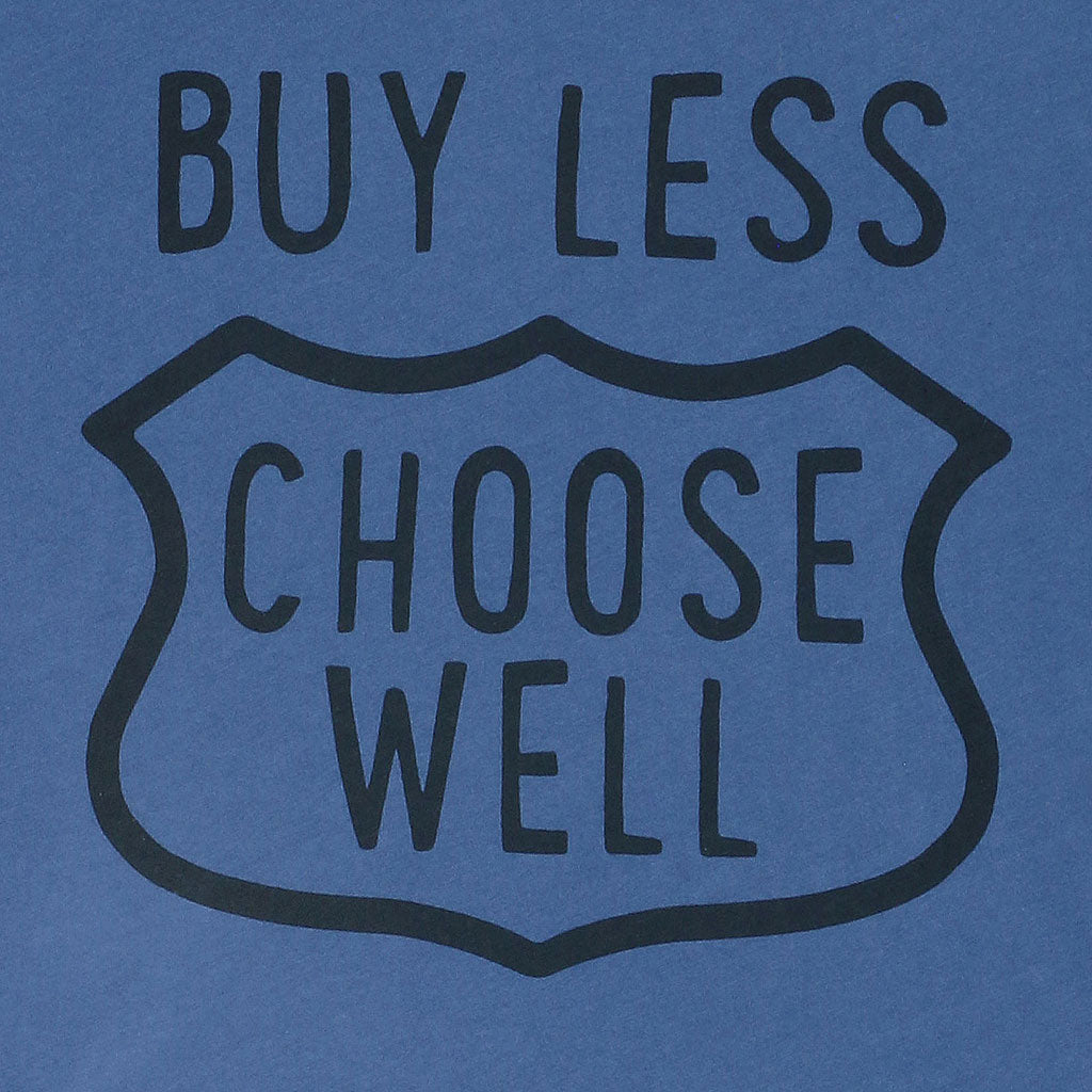 "Buy Less, Choose Well" Short Sleeve Men's Tee - New Blue