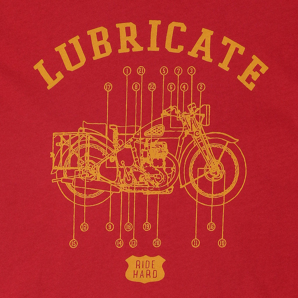 "Lubricate" Short Sleeve Men's Tee - Blitz Red