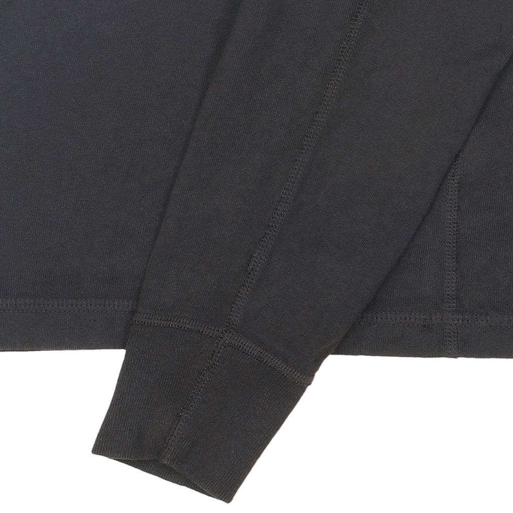 Long Sleeve Heavy Henley - Black Coal