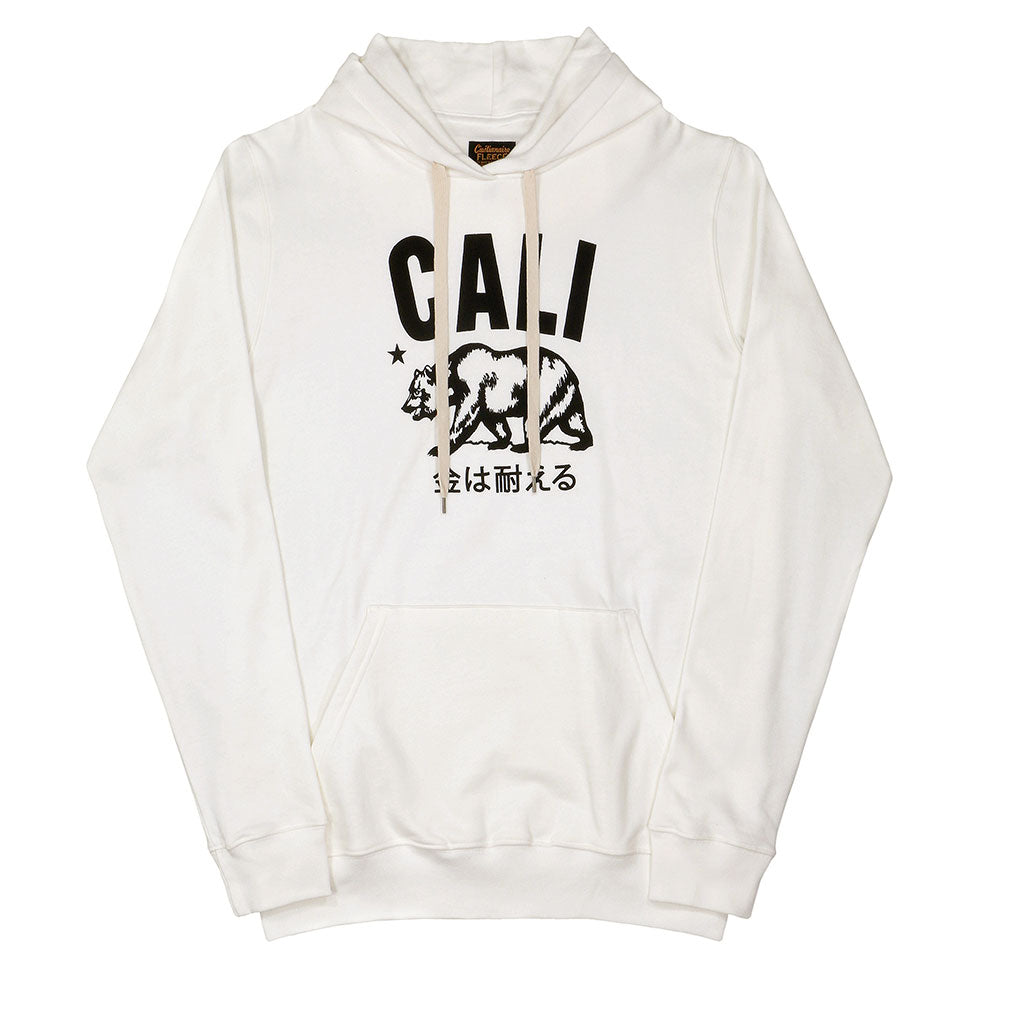 "Don't mess with Cali" Men's Fleece Pullover Hoodie - White