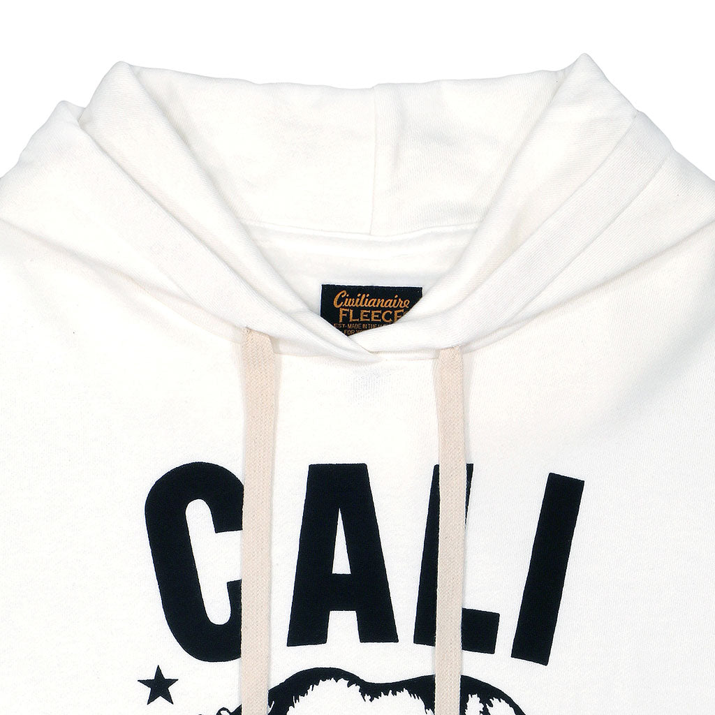 "Don't mess with Cali" Men's Fleece Pullover Hoodie - White