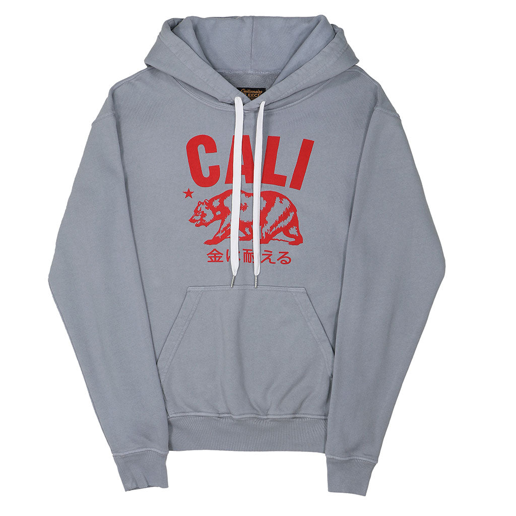 Heavy 17.5oz Fleece - LS Pullover Gianni Hoodie - Cali Bear - Iron