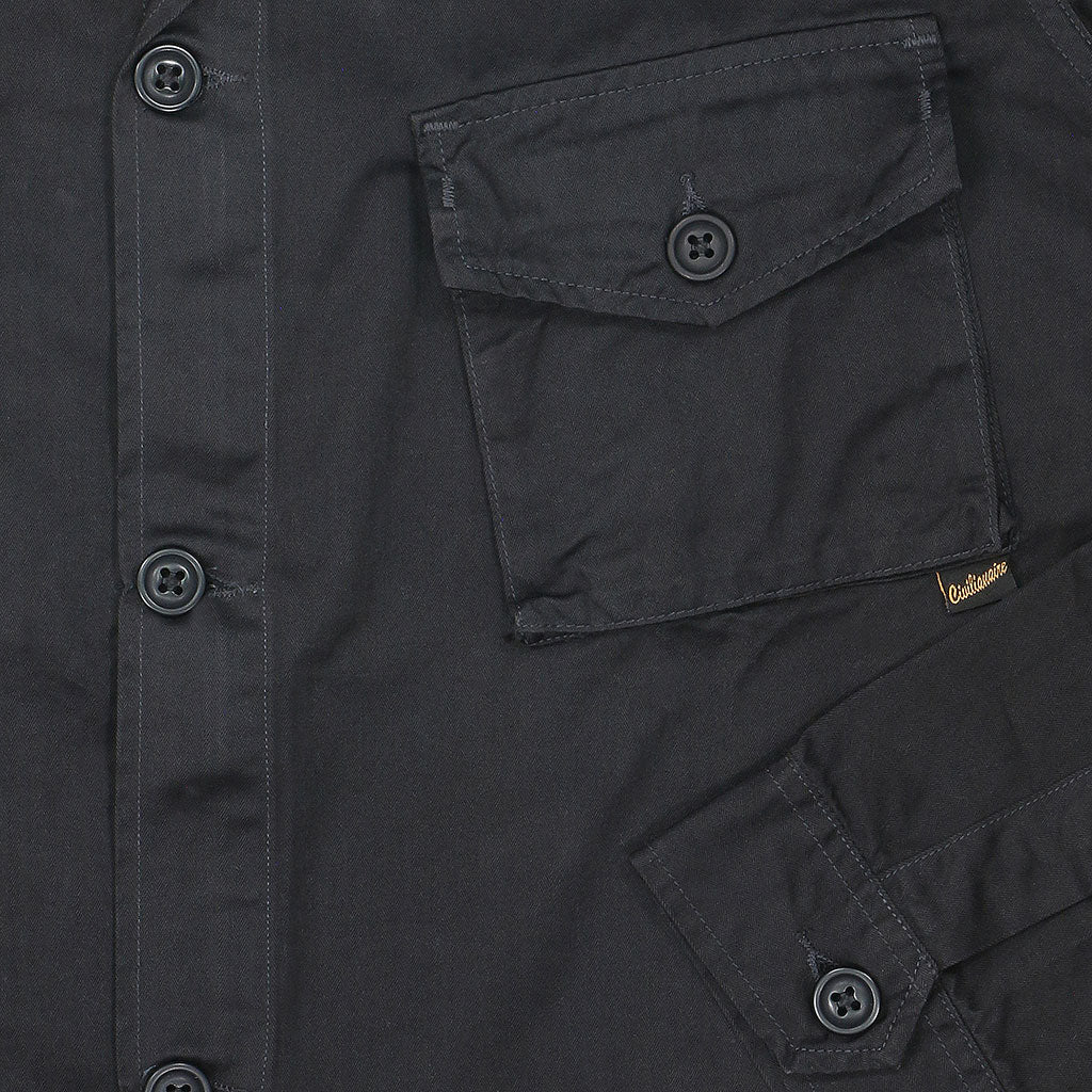 3 Pocket Herringbone Cotton Officer Jacket - Sharp