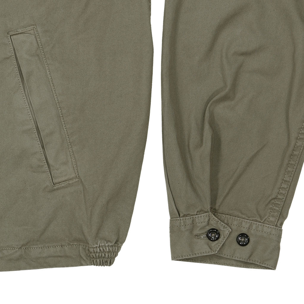 Zip Front 2 Pocket Cotton Cliff Jacket - Dark Celadon