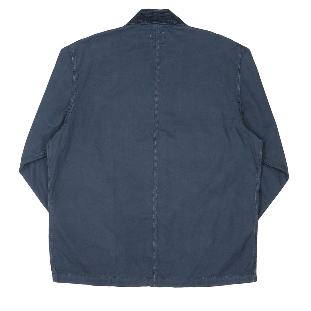 4 Pocket Chore Jacket Cotton Twill with Corduroy Collar - Moon