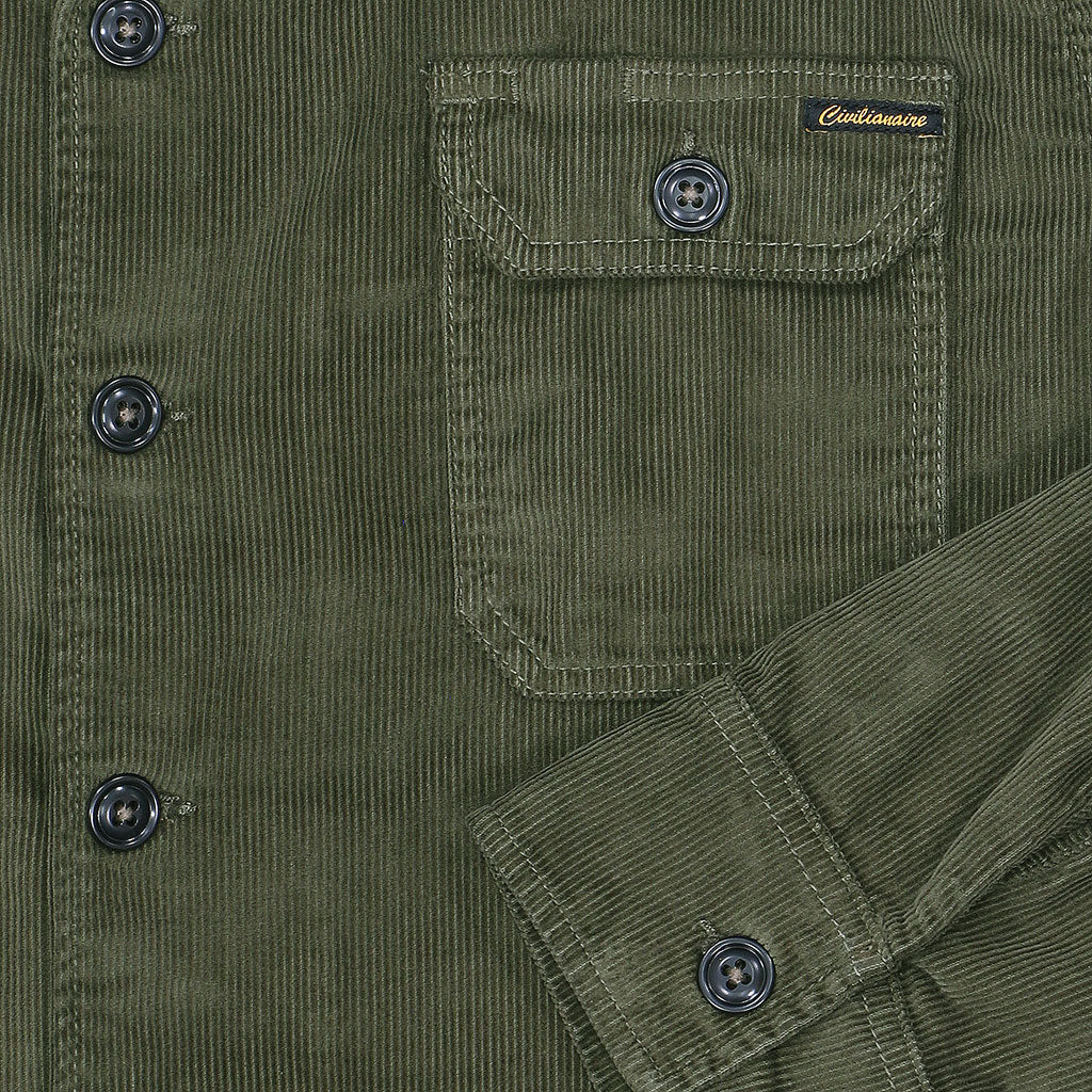 2-Pocket Lucca 14W Corduroy Jacket - New Army Green
