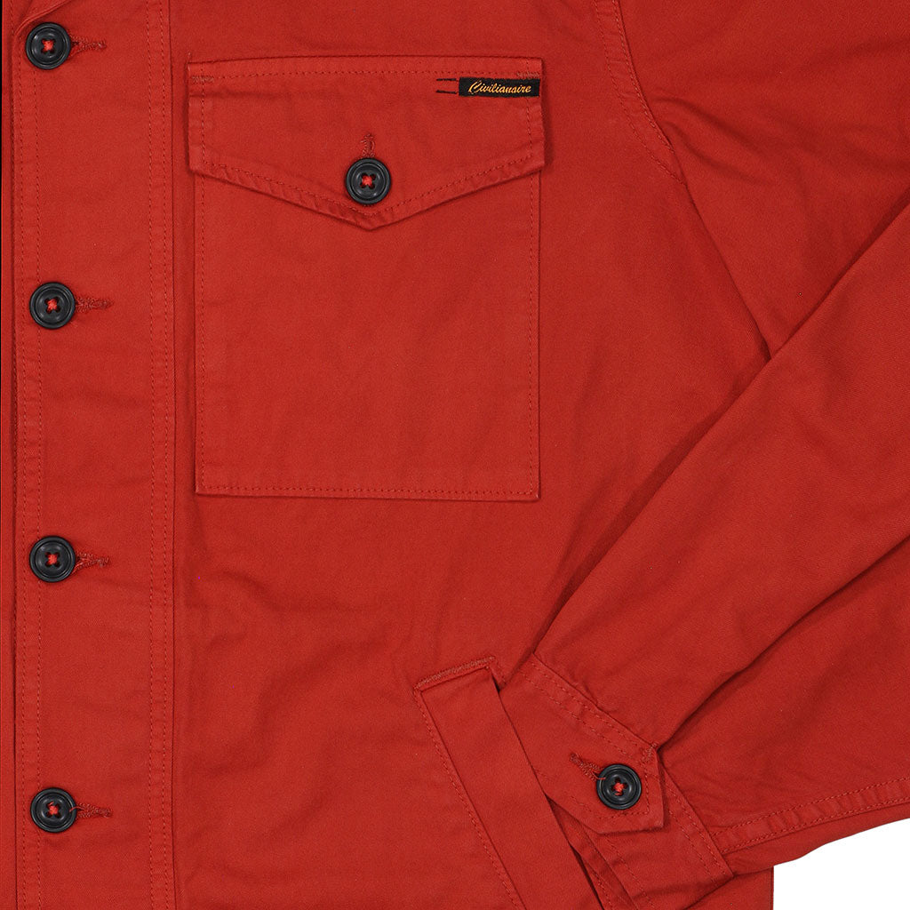 6 Pocket Rincon Twill V-Flap Field Jacket - Burnt Orange