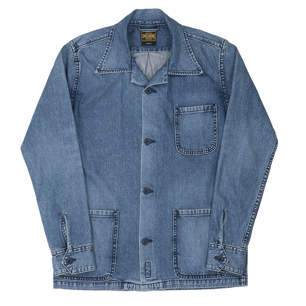 Smock Jacket 10.2 oz Indigo Denim - Med. Wash