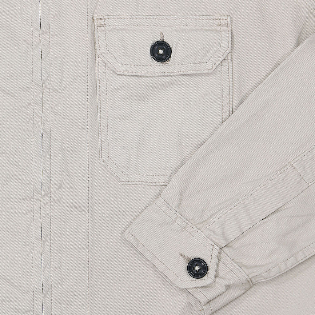Notch Flap Pockets Zip-Up Rincon Twill Jacket - Ash