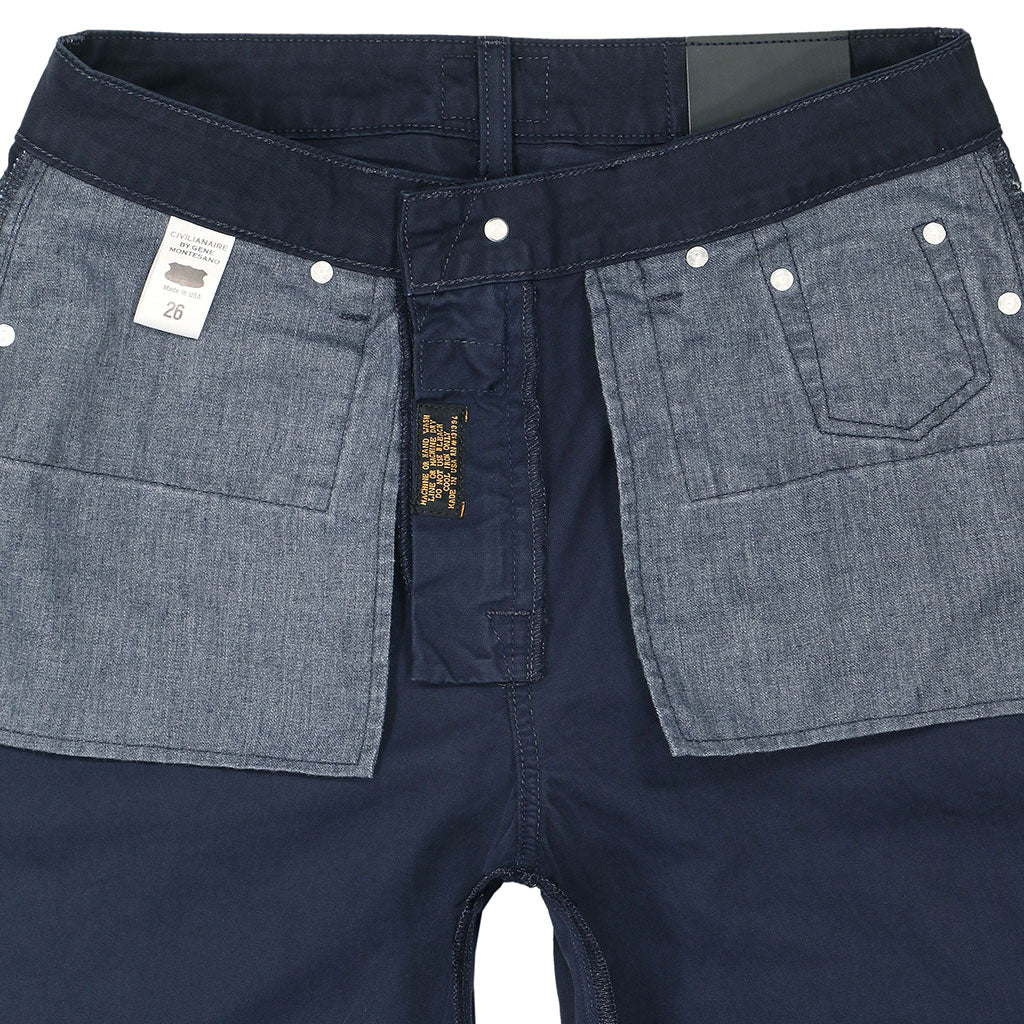 5-Pocket High Rise Wide Twill Pants - EZ Dark Navy