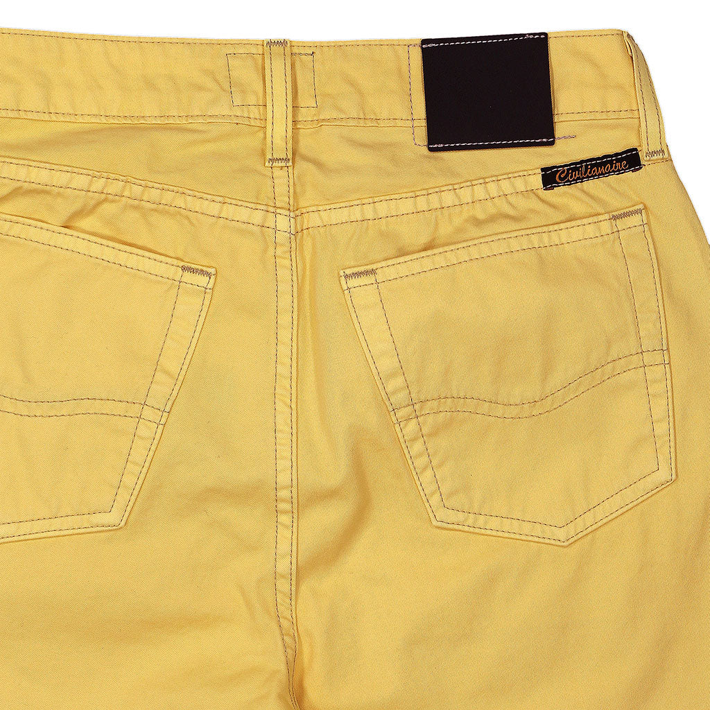 5-Pocket High Rise Wide Twill Pants - Dijon