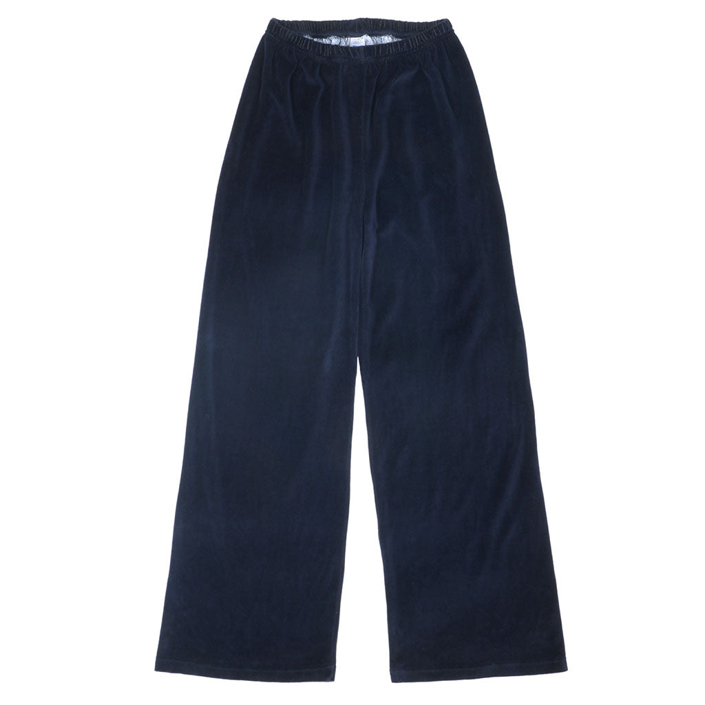 "SIENA Bell Bottom" 30" Inseam Velour Sweatpants - EZ Dark Navy