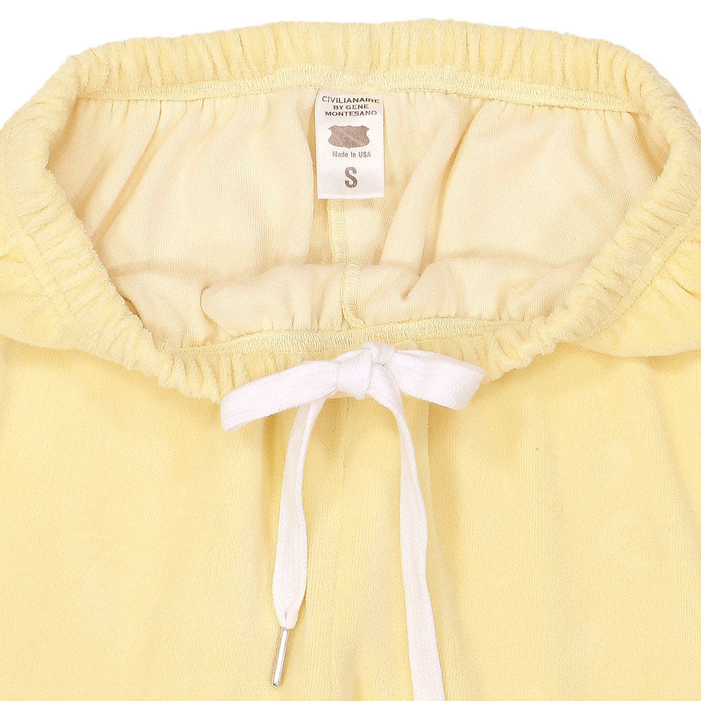 "SIENA Bell Bottom" 30" Inseam Velour Sweatpants - Sateen Canary
