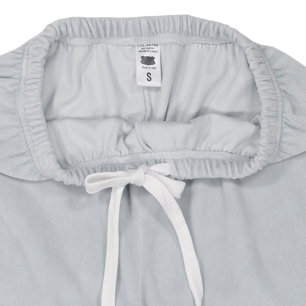 "SIENA Bell Bottom" 30" Inseam Velour Sweatpants - Frost
