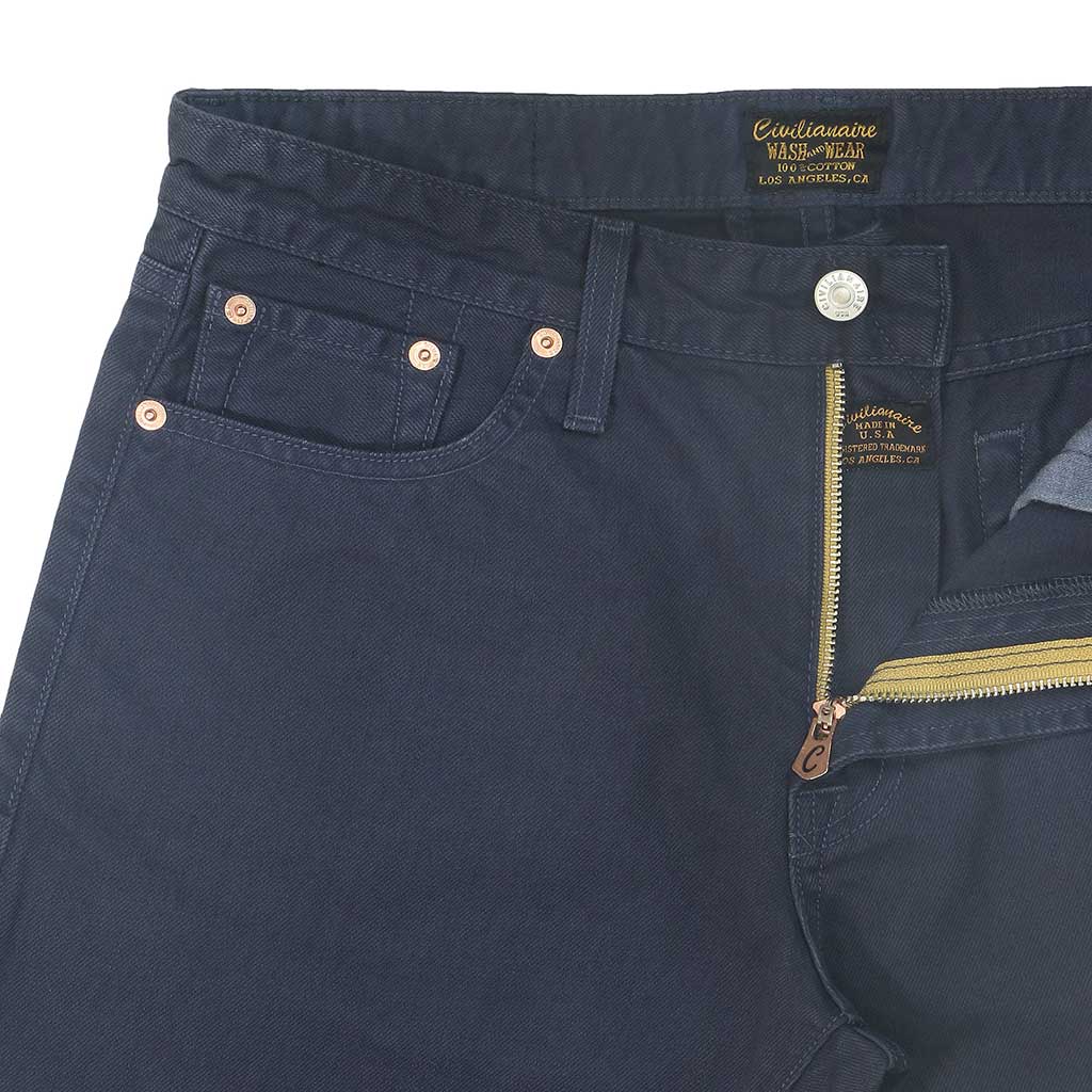 5-Pocket Regular Fit 13.5 oz Twill Pants - Dark Slate Blue