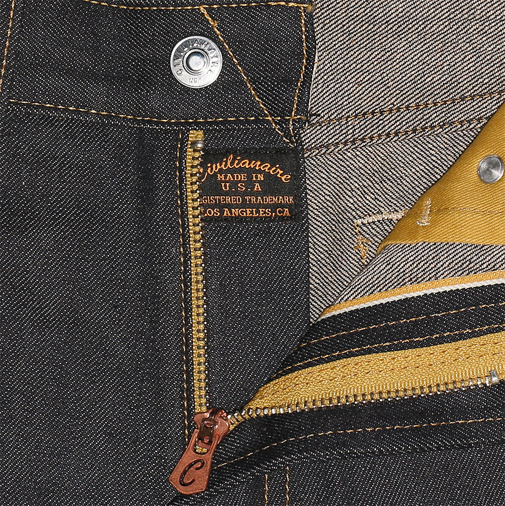 Men's 13.5 oz Gold Selvage Denim Slim Jean - Indigo