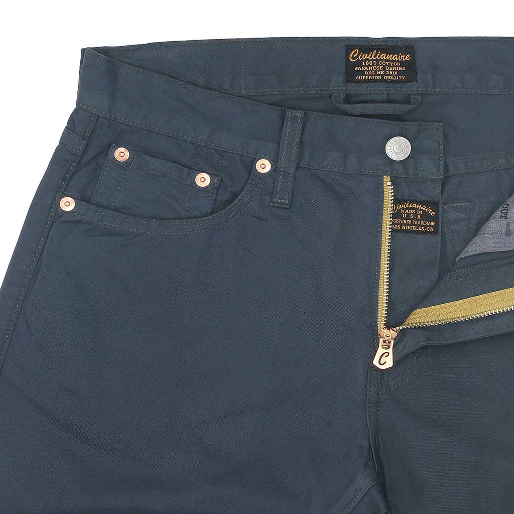 5-Pocket Slim Fit Twill Pants - Moon