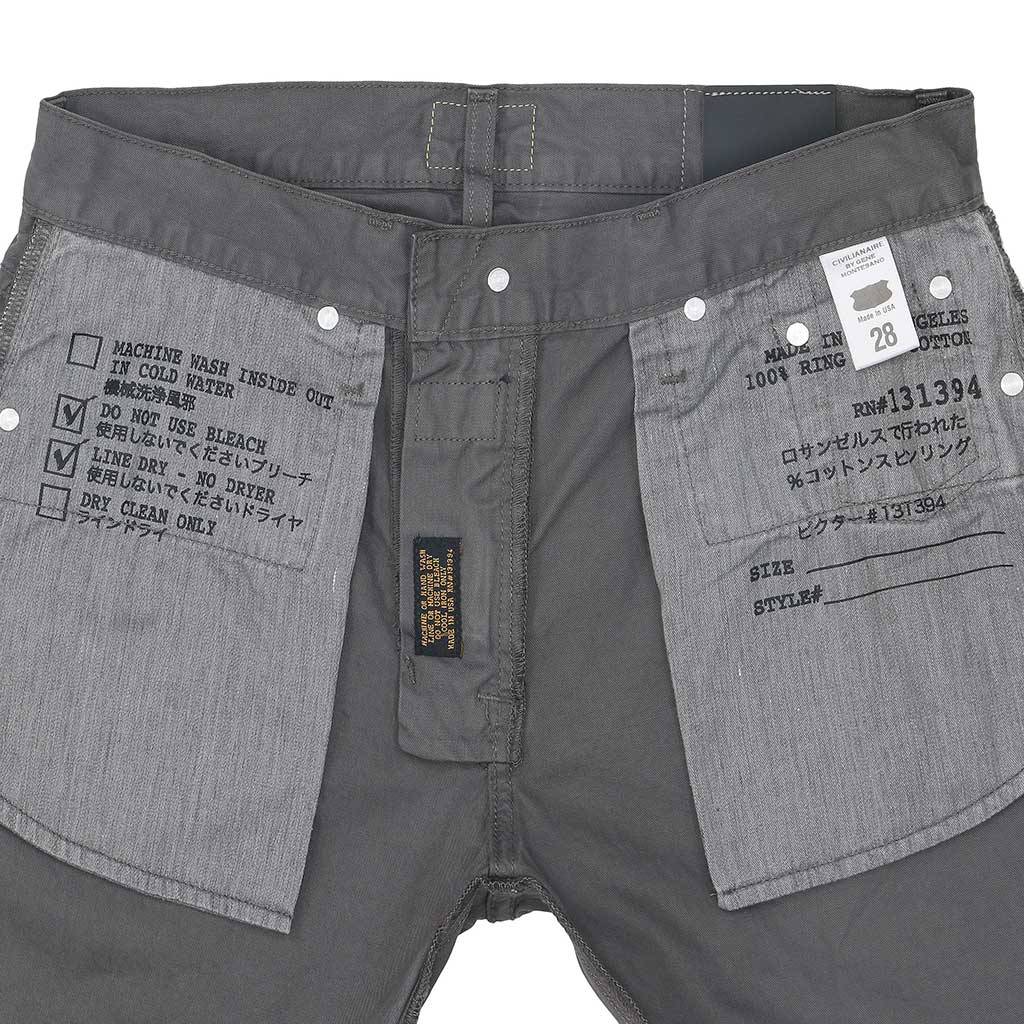 5-Pocket Slim Fit Twill Pants - Ore