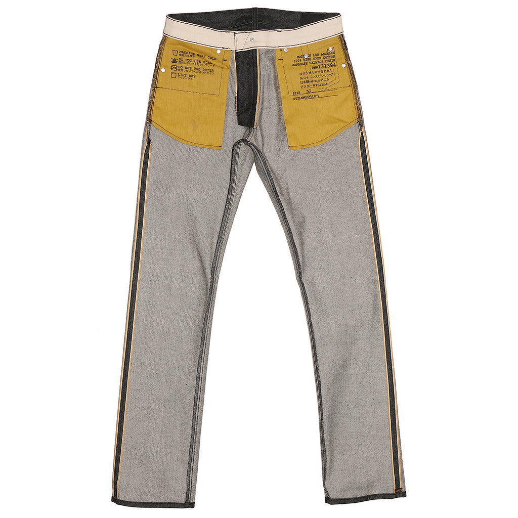 Men's 13.5 oz Gold Selvage Denim Super Slim Jean - Black