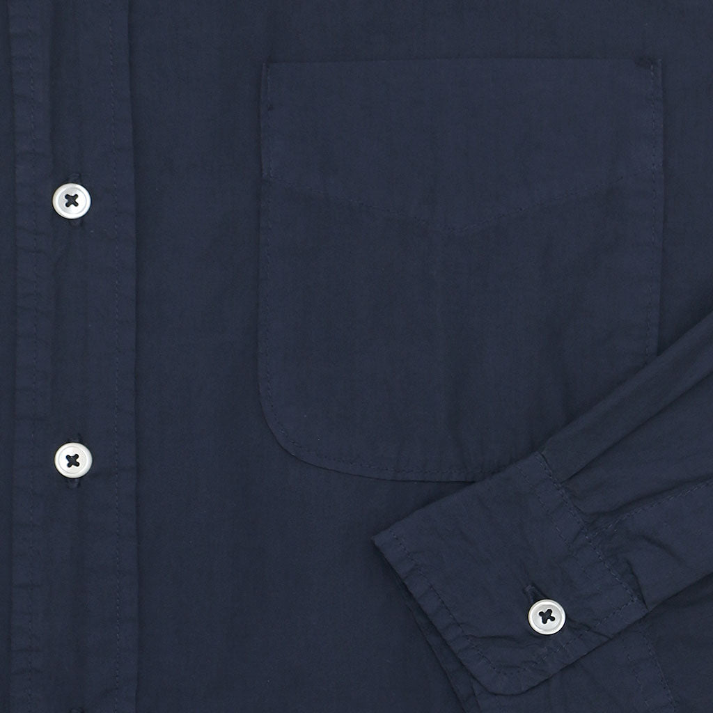Long Sleeve 1 Pocket Shirt Poplin - Dark Slate Blue