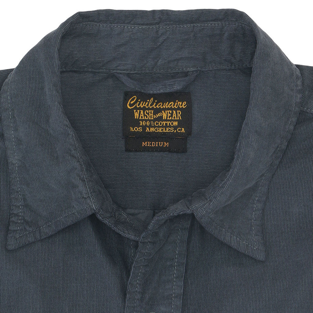 Long Sleeve Single Pocket Shirt 28-Wale Light Weight Corduroy - Moon