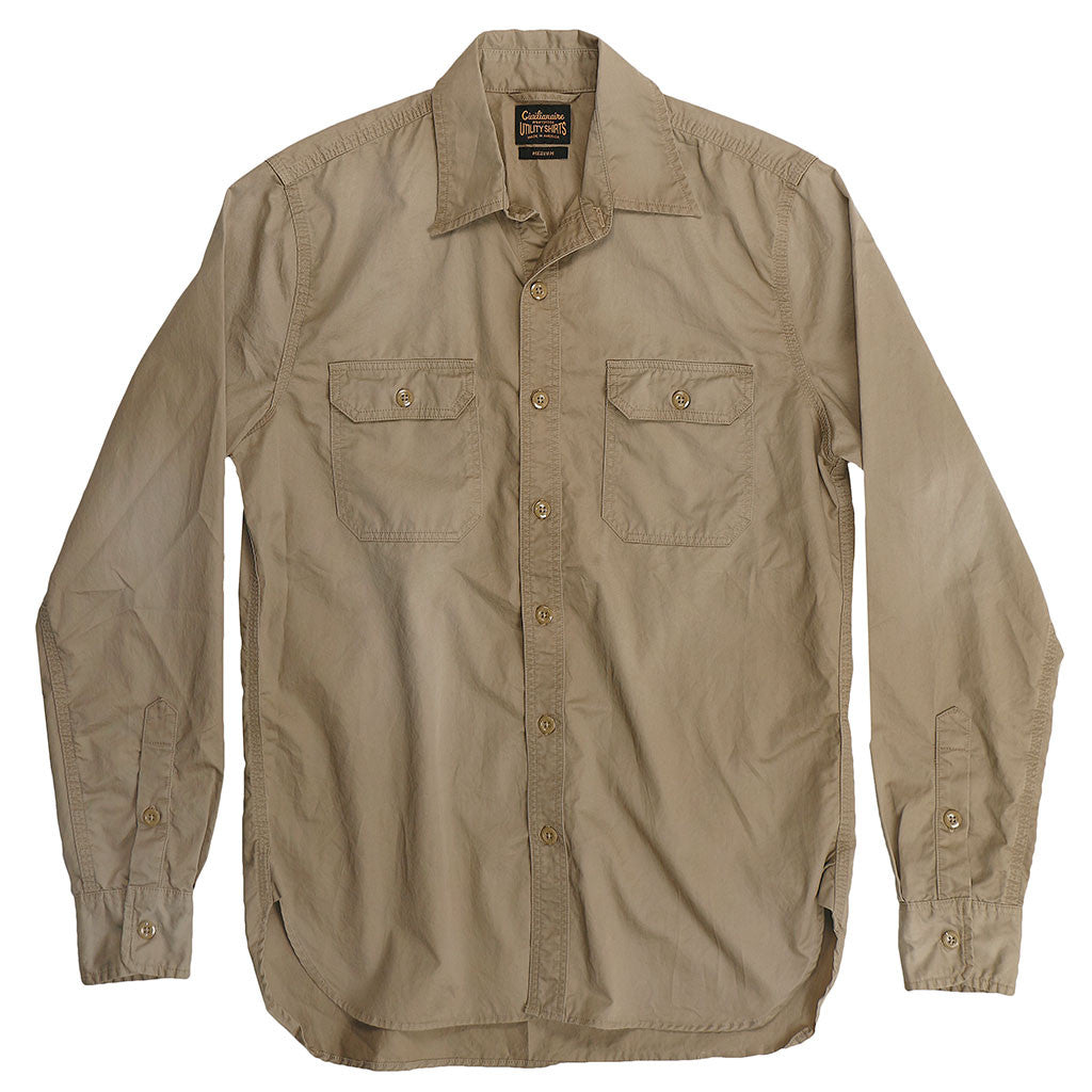 Long Sleeve 2 Pocket Notch Flap Shirt Light Twill - Dark Khaki