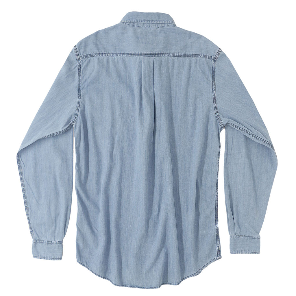 Long Sleeve 1 Pocket Shirt 6.5 oz. Denim - Light Stone Wash