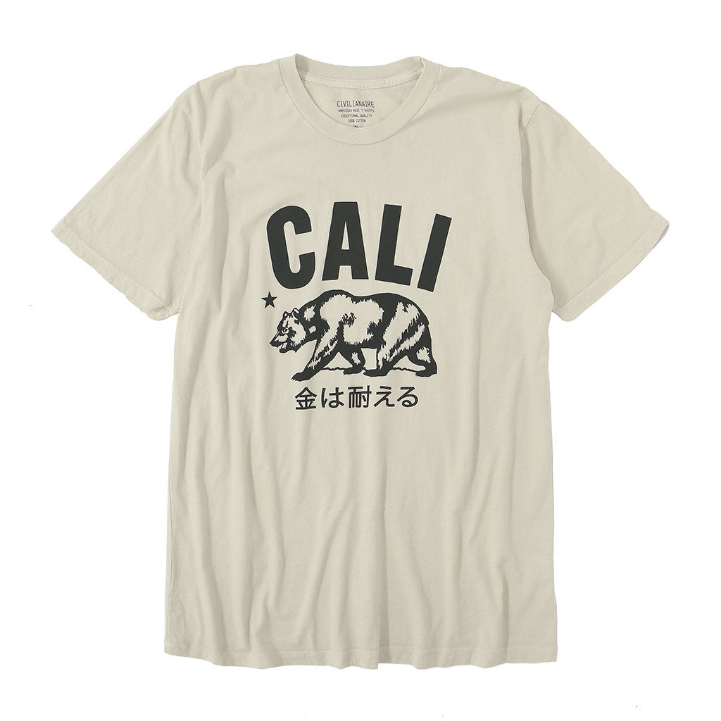 "Don't Mess with Cali" Short Sleeve Mens Crew Neck Tee - Ash