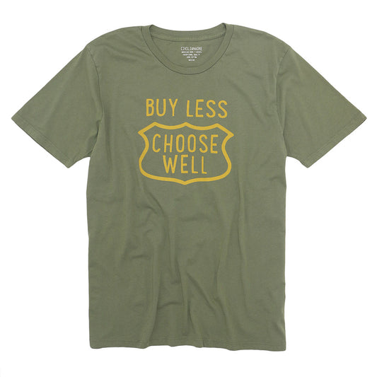 "Buy Less, Choose Well" Tee - Burnt Olive