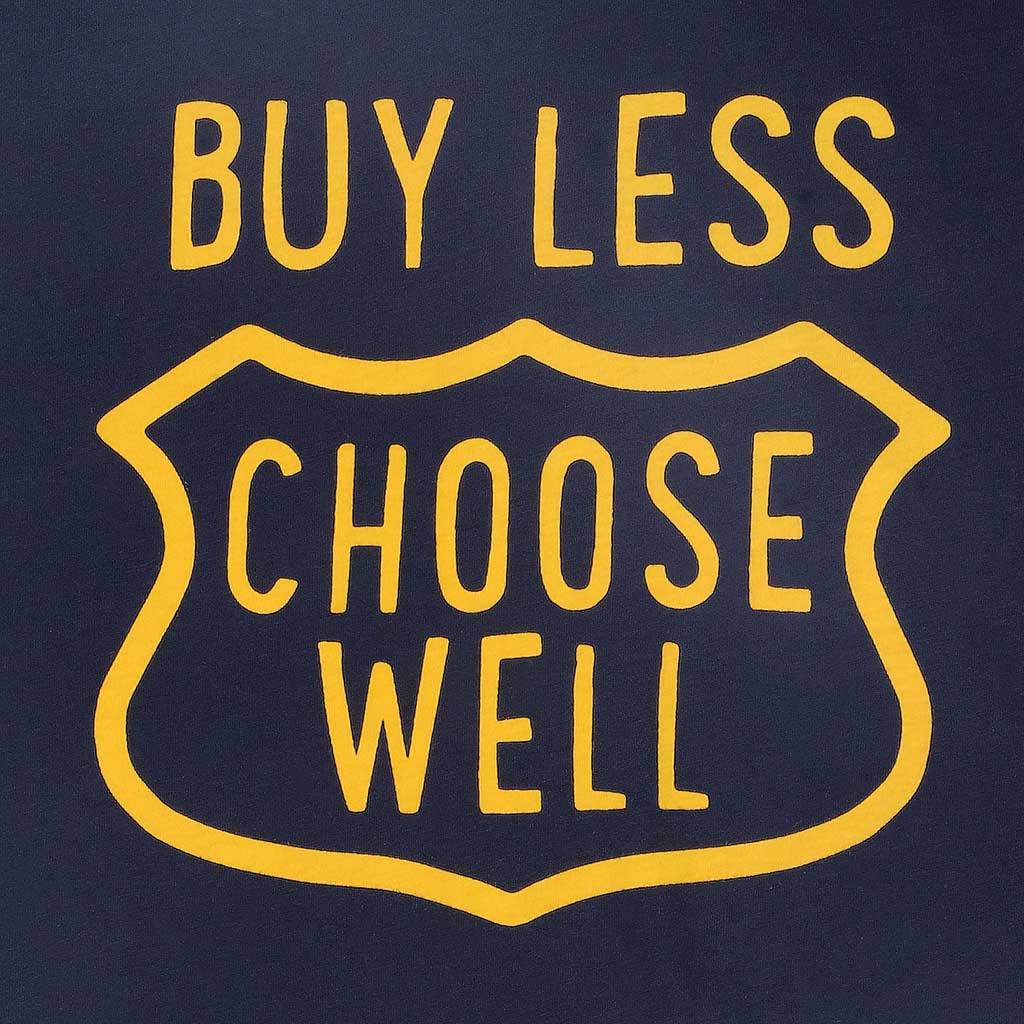 "Buy Less, Choose Well" Short Sleeve Men's Tee - EZ Dark Navy