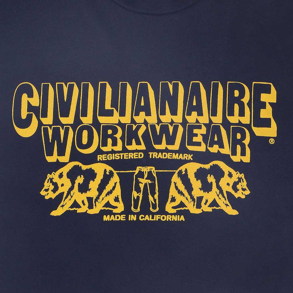 "Workwear Bears" Short Sleeve Men's Crew Neck Tee - EZ DarkNavy
