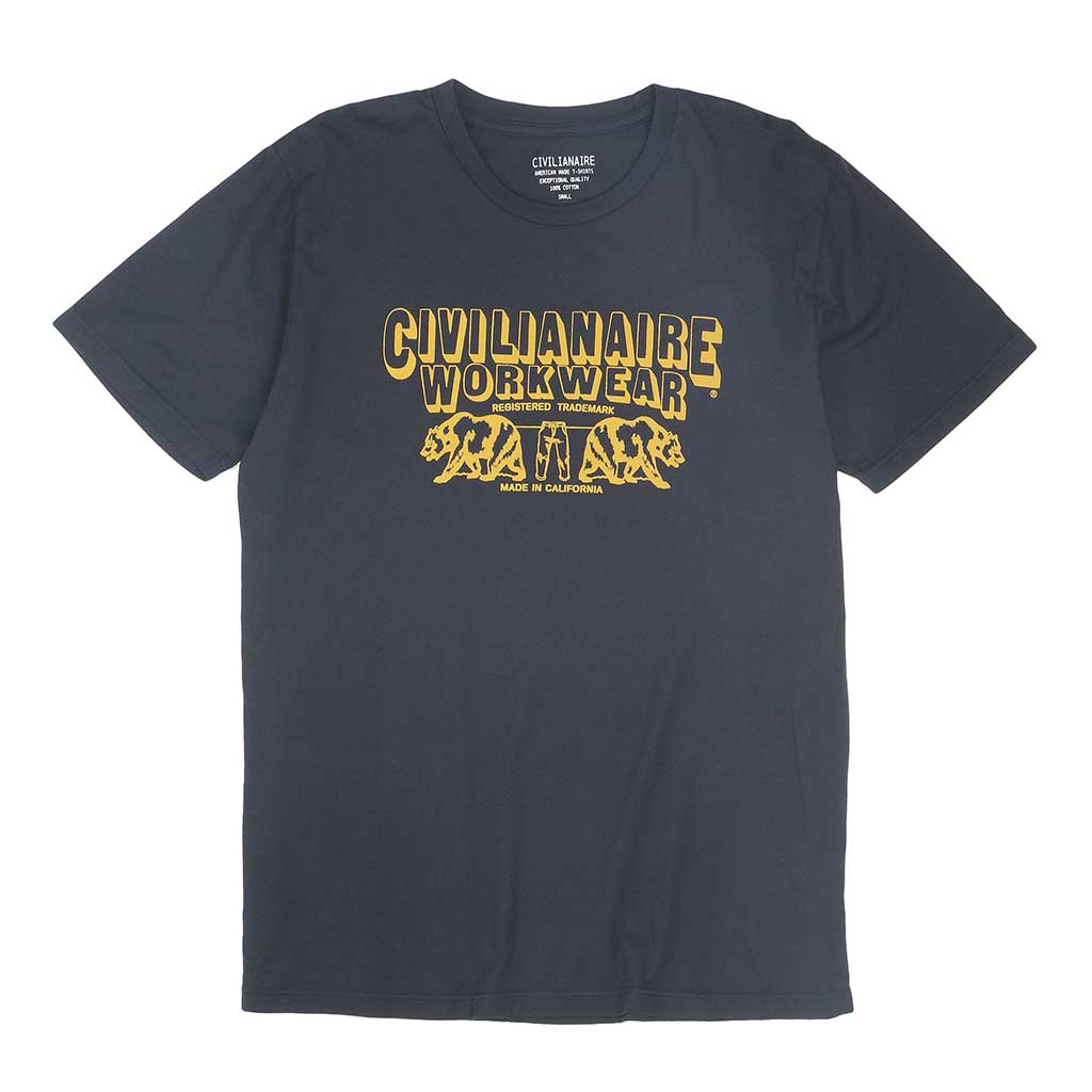 " Workwear Bears " Short Sleeve Men's Crew Neck Tee - Black Coal