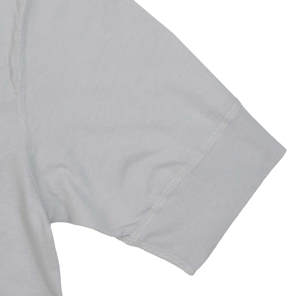 Short Sleeve Banded Henley - Cotton - Frost