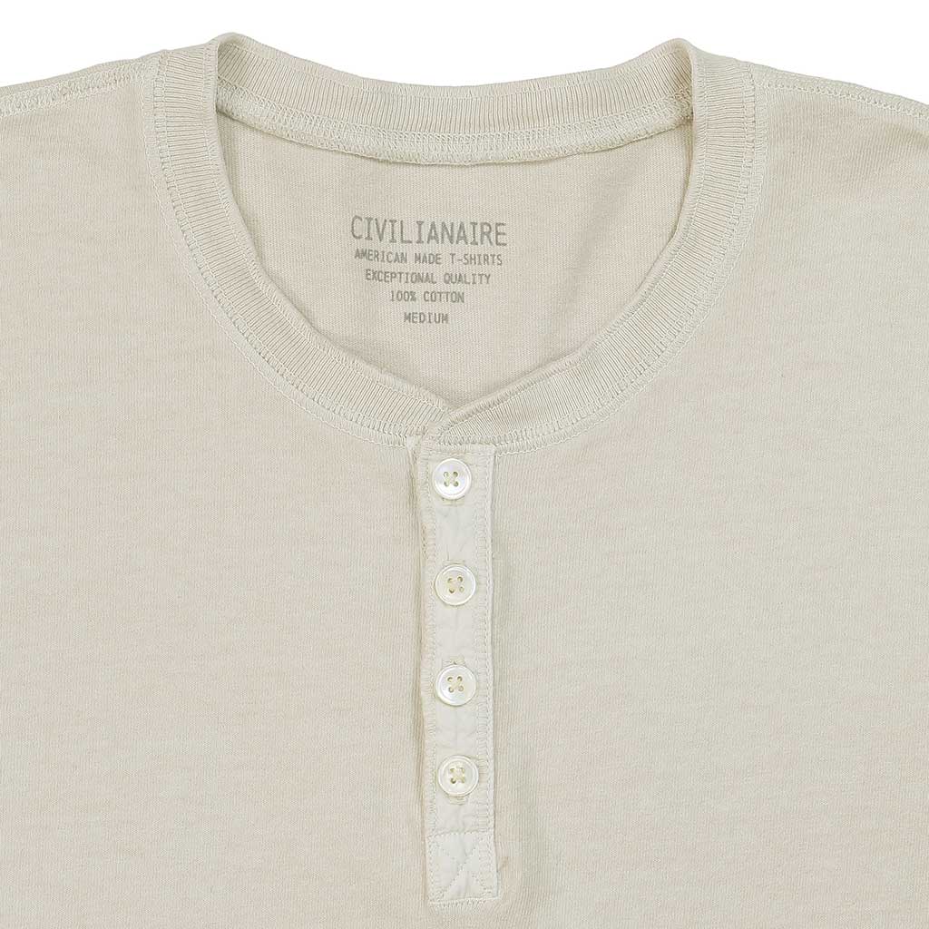 Long Sleeve Heavy Henley - Ash