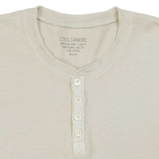 Long Sleeve Heavy Henley - Ash