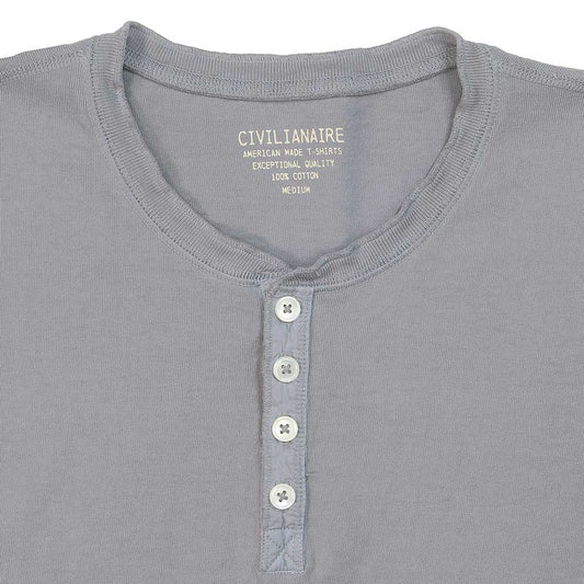 Long Sleeve Heavy Henley - Iron