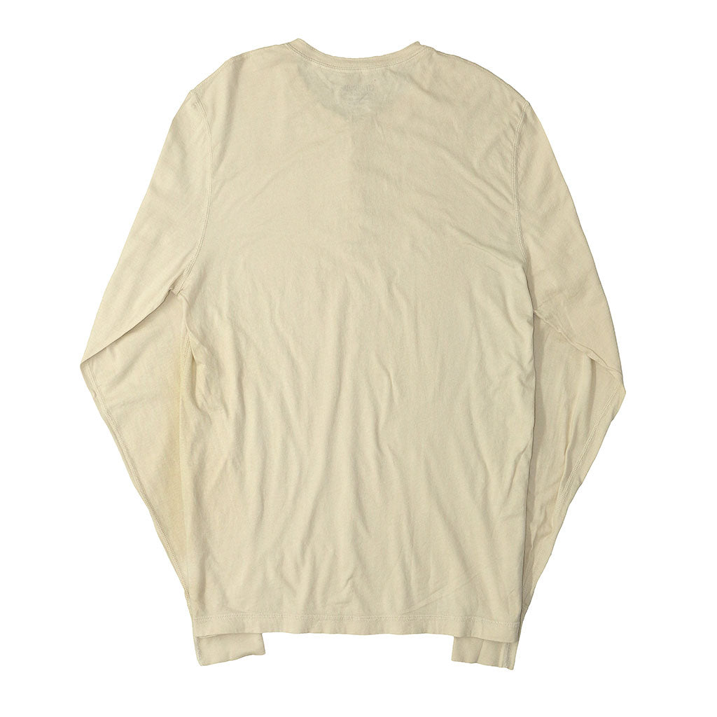 Long Sleeve Cotton Banded Henley - Ash