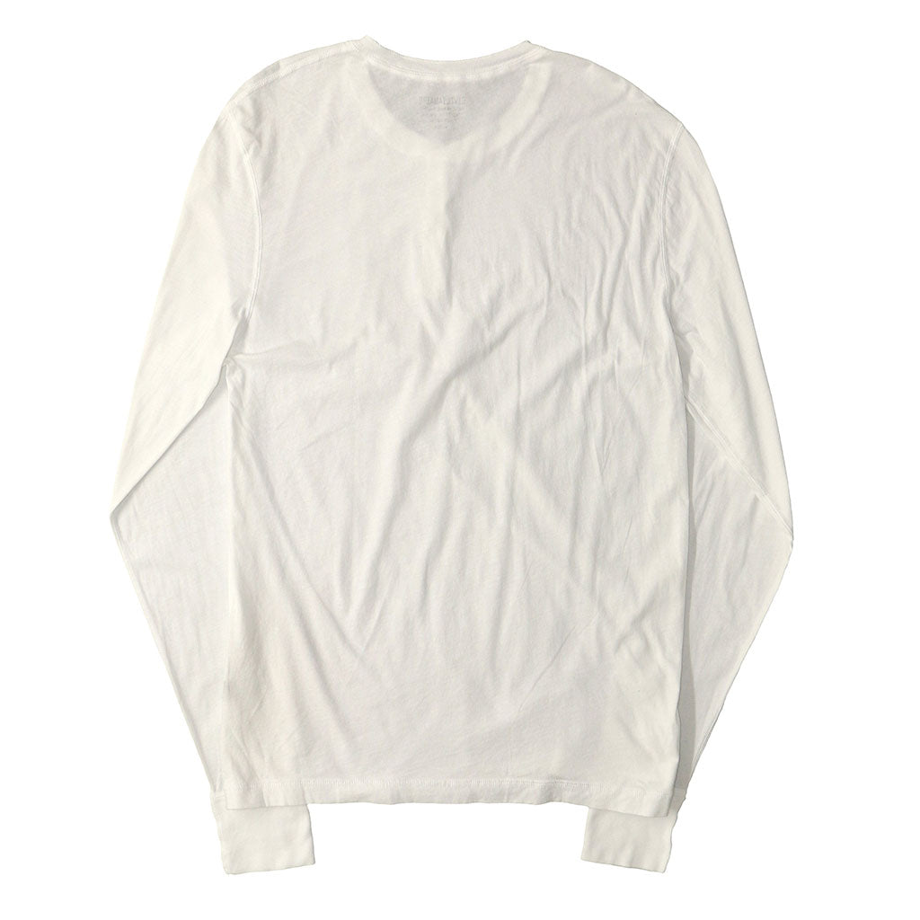 Long Sleeve Cotton Banded Henley - Optic White