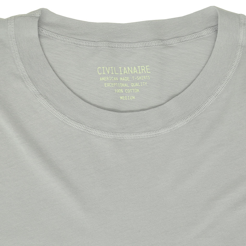 Long Sleeve Crew Neck Cotton Tee - Frost #9051