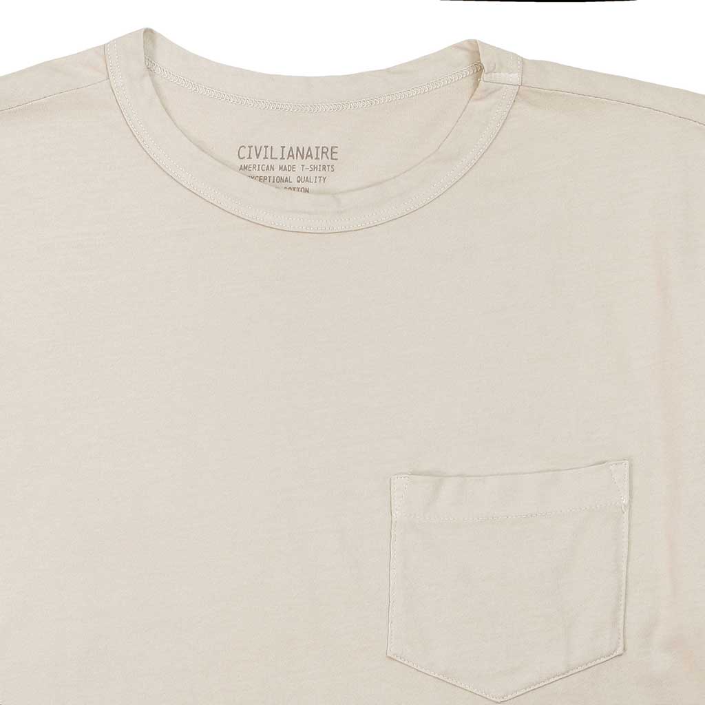 Crew Neck Short Sleeve 1 Pocket Tee - Ash