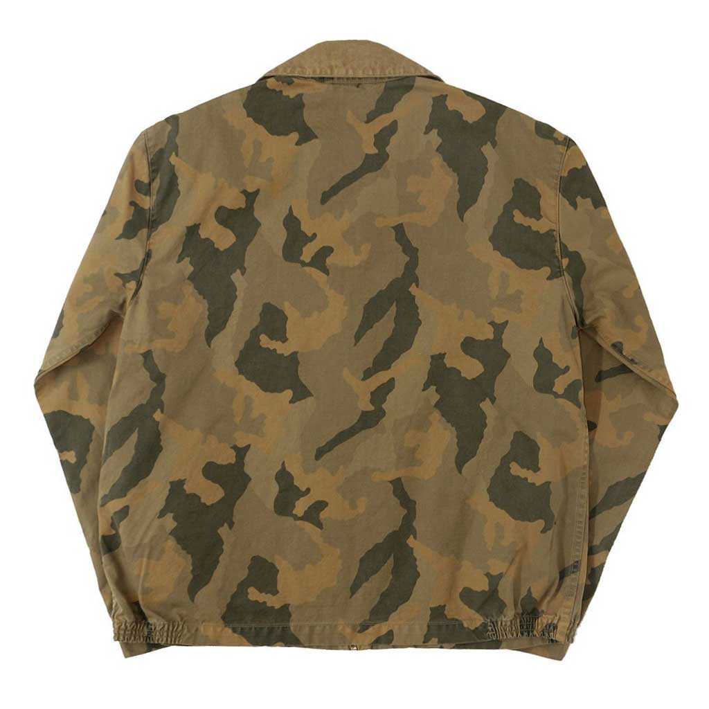 Zip Front 2 Pocket Corduroy Collar Camouflage Cliff Jacket - Kindling