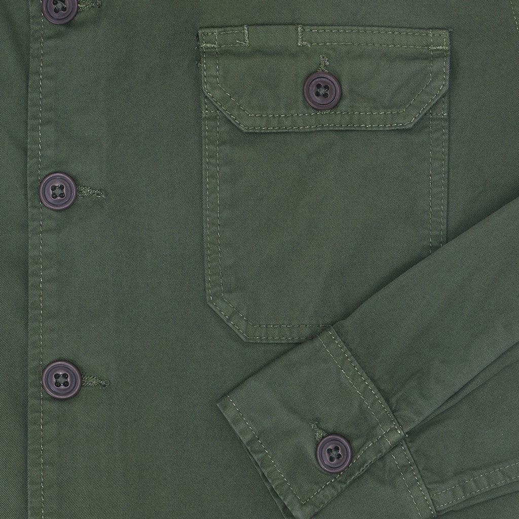 2 Pockets 100% Cotton Lucca Jacket - OLD OLIVE