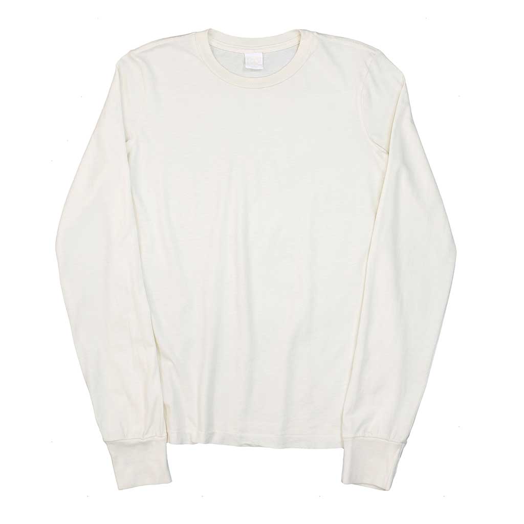 PEACE STORE Long Sleeve Crew Neck Jersey Tee - Vintage Cream