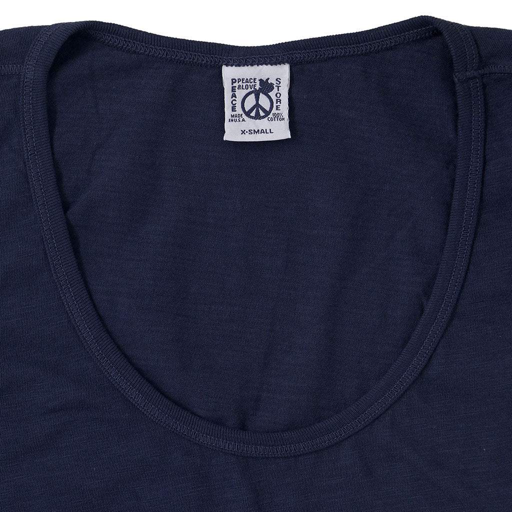 "Peace Store" Cotton Tank Top  - Dark Slate Blue
