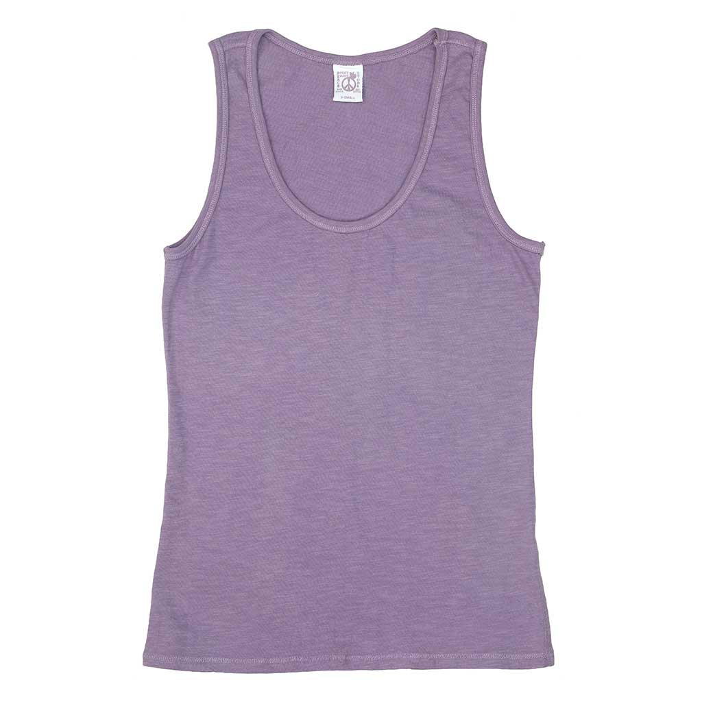 "Peace Store" Cotton Tank Top  - Soft Lavender