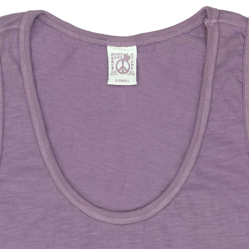 "Peace Store" Cotton Tank Top  - Soft Lavender