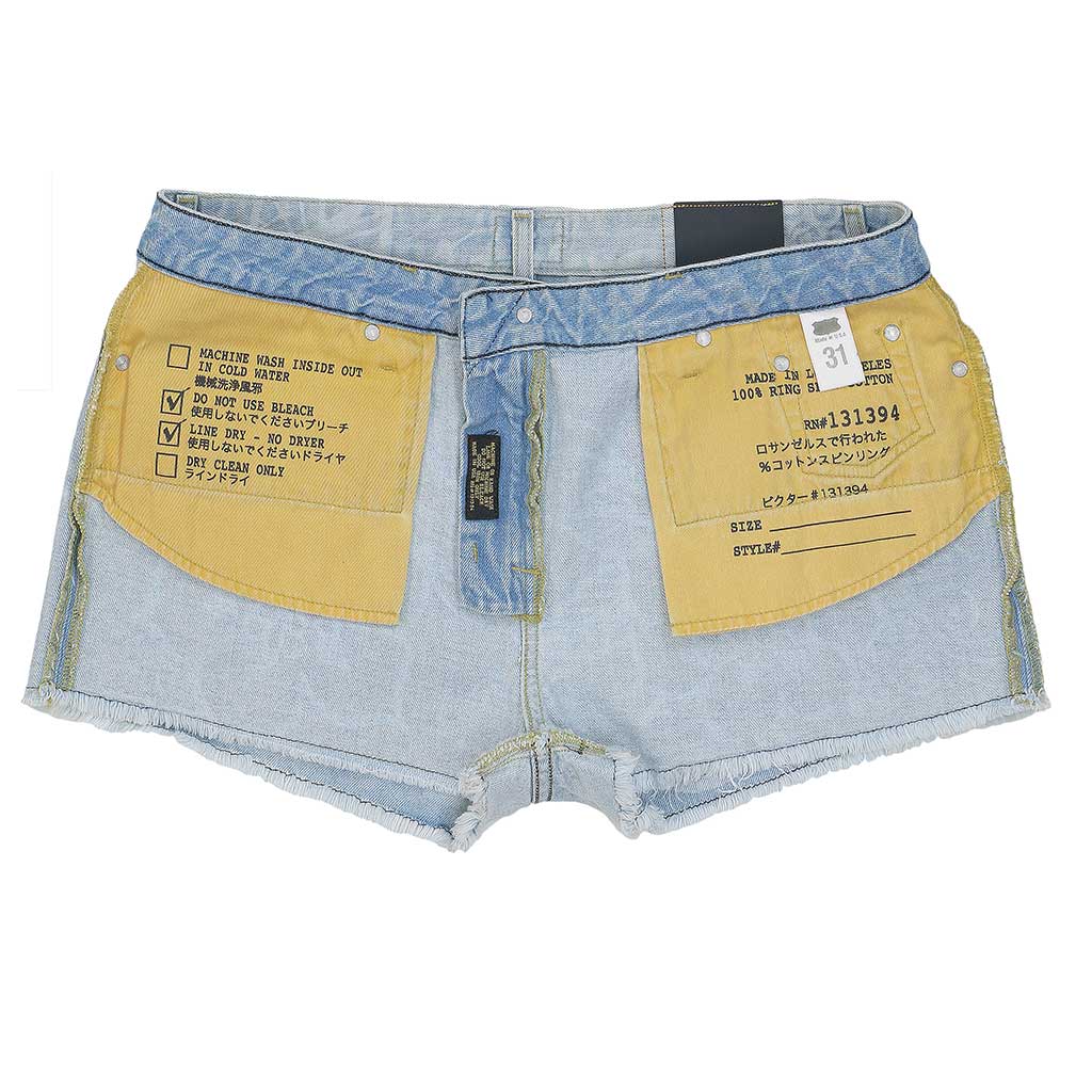 5 Pocket Cut-Off Boyfriend 10.5 oz Shorts - LIGHT STONE - LASER FLORAL PRINT